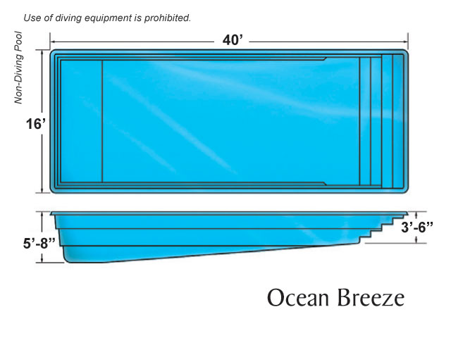 Viking Ocean Breeze In-ground swimming pool installation by Seattle pool builder